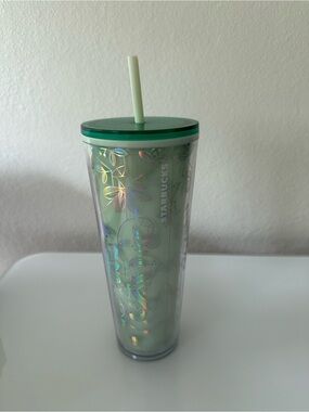 Starbucks 2022 holiday mint winter woodland color change tumbler 24 oz. NWT.